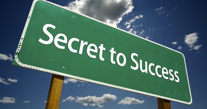Secret to success sign.