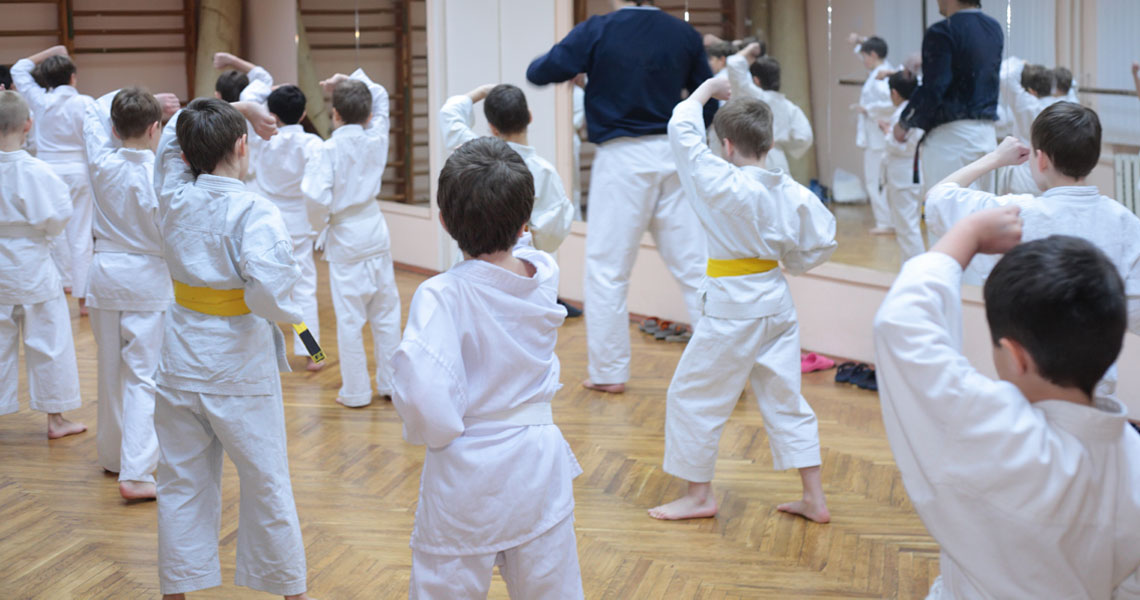 Kids martial arts class.