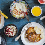 breakfast-caramel-french-toast-banana-cottage-cheese-granola-pomegranate-oatmeal-porridge-fresh-grapefruit-blue-81188863