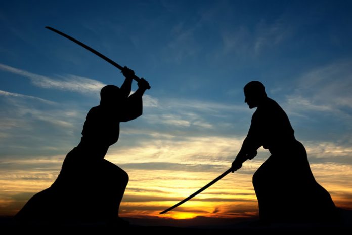 Samurai sword fight