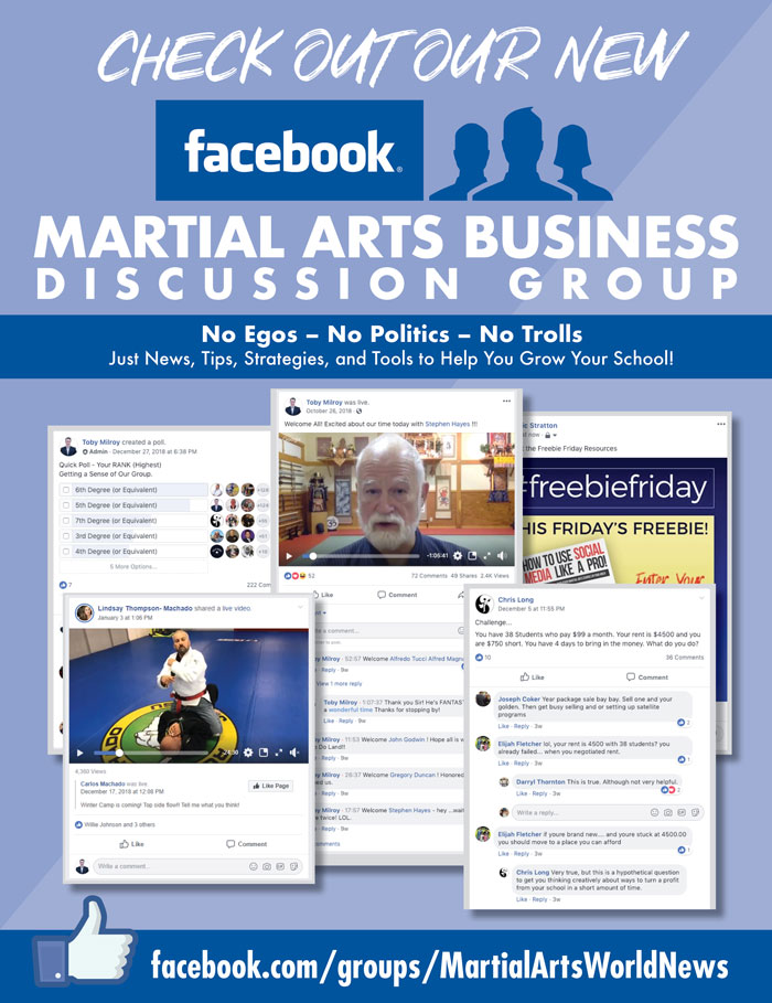 martial arts facebook group