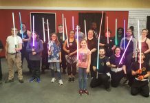 Saberation light sword training