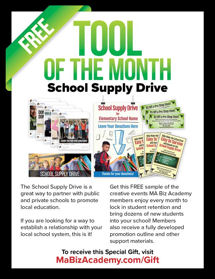Free Tool of the Month: School Supply Drive