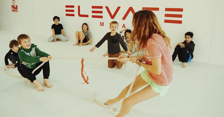 martial arts kids tug of war